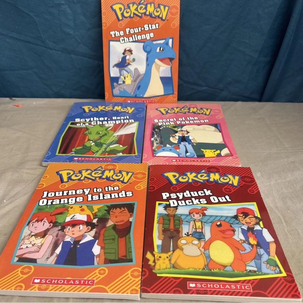 Scholastic Pokémon Adventure Book Set - Red, Blue, Green, Orange